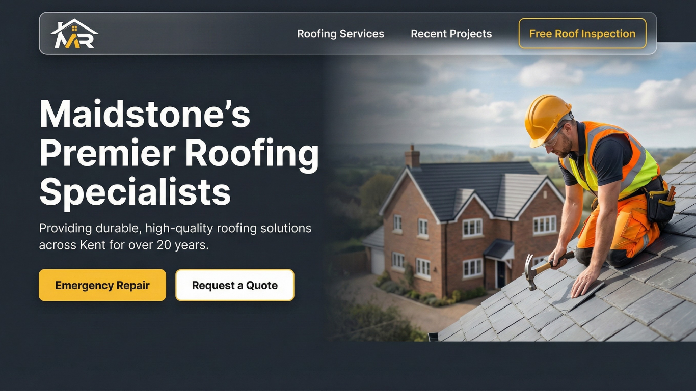 Roofing website example